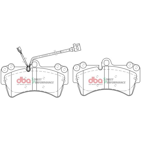 Kit de freinage avant DBA Street Series lisse + plaquettes Street Performance Porsche Cayenne 955 / 957 (9PA) 450 ch (2003-2010)