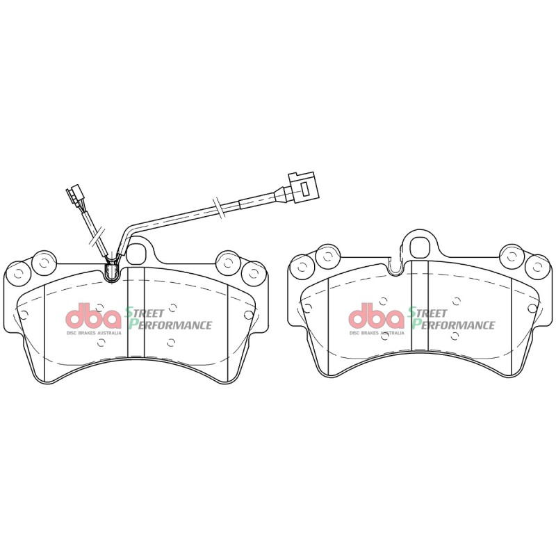 Kit de freinage avant DBA Street Series lisse + plaquettes Street Performance Porsche Cayenne 955 / 957 (9PA) 450 ch (2003-2010)