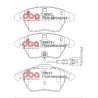 Kit de freinage avant DBA Street Series lisse + plaquettes Street Performance Skoda Octavia 2 RS (1Z) 170/200 ch (2005-2013)
