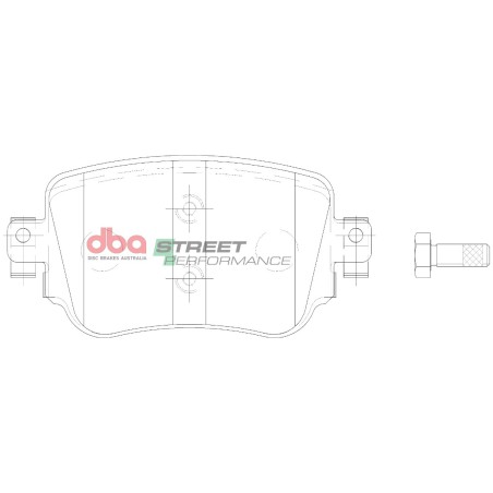 Kit de freinage arrière DBA Street Series T2 + plaquettes Street Performance Skoda Octavia 3 RS (5E) 220/230 ch (2013-2019)