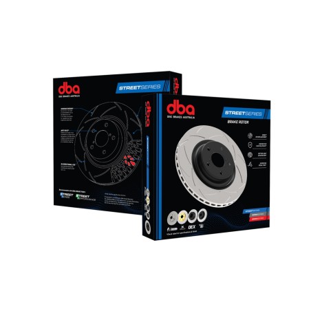 Kit de freinage arrière DBA Street Series T2 rainuré + plaquettes Street Performance VW Scirocco R (2009-2017)