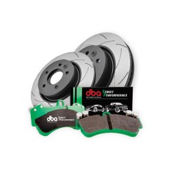 Kit de freinage avant DBA Street Series T2 rainuré + plaquettes Street Performance VW Scirocco GTS (2015-2017)
