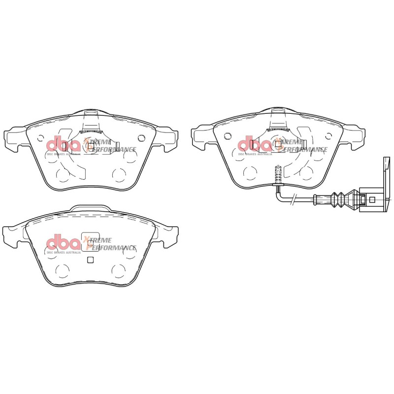 Kit de freinage avant DBA 4000 Series T3 rainuré + plaquettes Xtreme Performance VW Golf 6 R 270 ch (2009-2013)