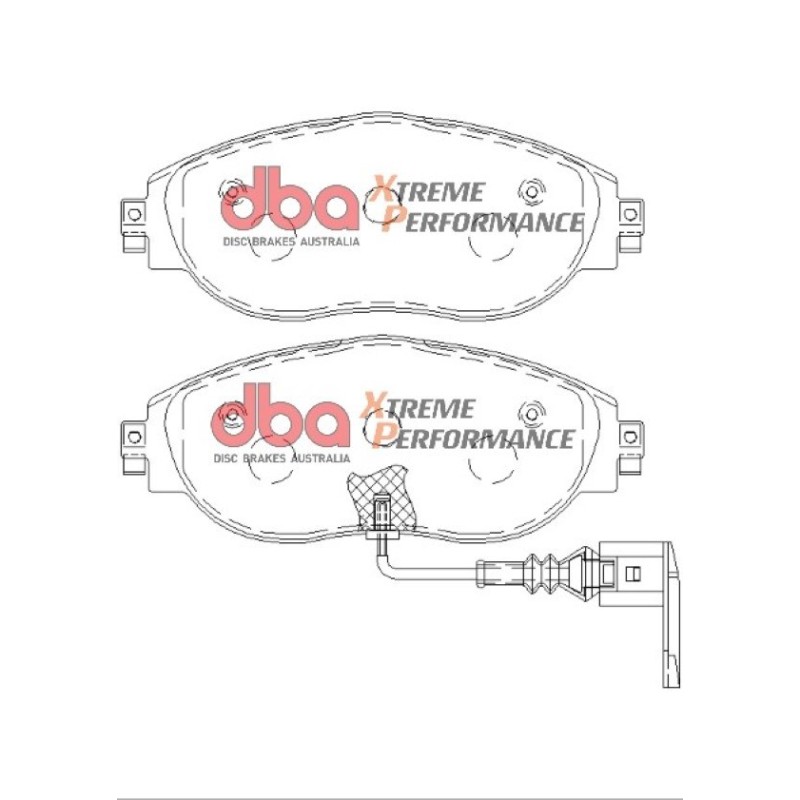 Kit de freinage avant DBA 4000 Series T3 rainuré + plaquettes Xtreme Performance VW Golf 8 R / GTI (2019+)