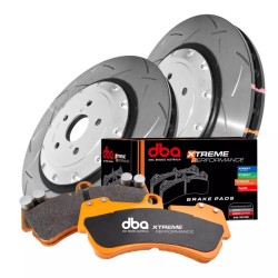 Kit de freinage avant DBA 5000 Series T3 rainuré bol argent + plaquettes Xtreme Performance Cupra Ateca 296 ch (2018+)
