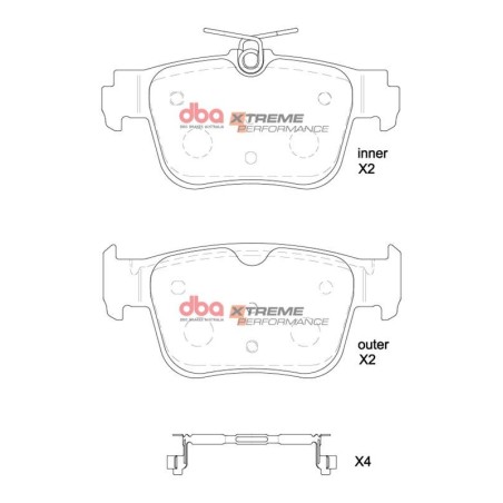 Kit de freinage arrière DBA 4000 Series T3 rainuré + plaquettes Xtreme Performance Cupra Leon 272/300/330 ch (2022+)