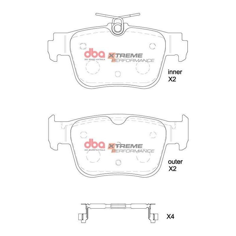 Kit de freinage arrière DBA 4000 Series T3 rainuré + plaquettes Xtreme Performance Cupra Leon 272/300/330 ch (2022+)