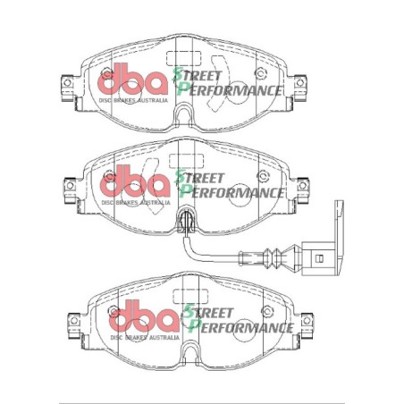Kit de freinage avant DBA Street Series lisse + plaquettes Street Performance Cupra Leon 190 ch (2022+)