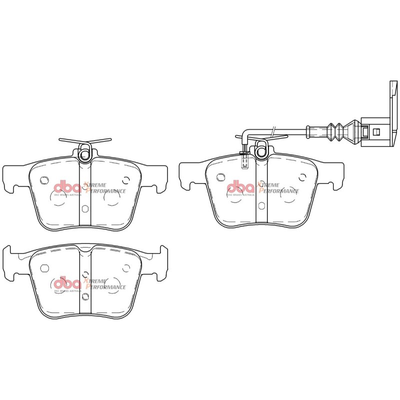 Kit de freinage arrière DBA 4000 Series T3 rainuré + plaquettes Xtreme Performance Audi RS Q3 F3 400 ch (2019+)