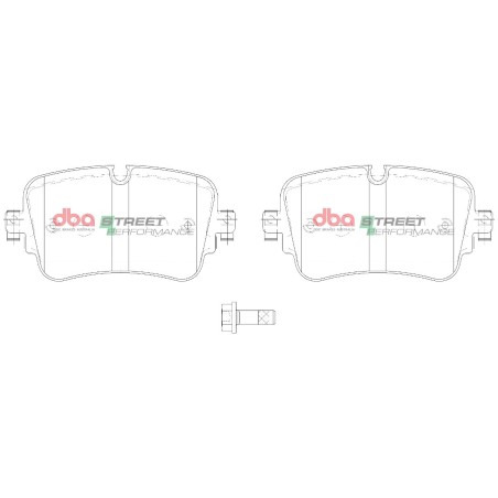 Kit de freinage arrière DBA Street Series T2 rainuré + plaquettes Street Performance Audi SQ7 4M 435 ch (2016+)