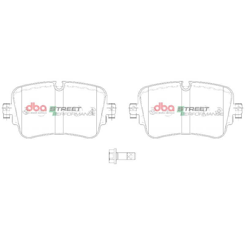 Kit de freinage arrière DBA Street Series T2 rainuré + plaquettes Street Performance Audi SQ7 4M 435 ch (2016+)