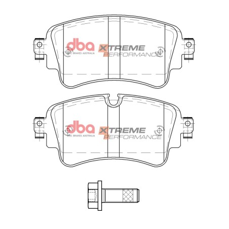 Kit de freinage arrière DBA 4000 Series T3 rainuré + plaquettes Xtreme Performance Audi S5 B9 347/354 ch (2016+)