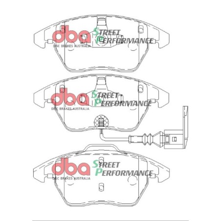 Kit de freinage avant DBA Street Series T2 rainuré + plaquettes Street Performance Audi S1 8X 230 ch (2014-2018)