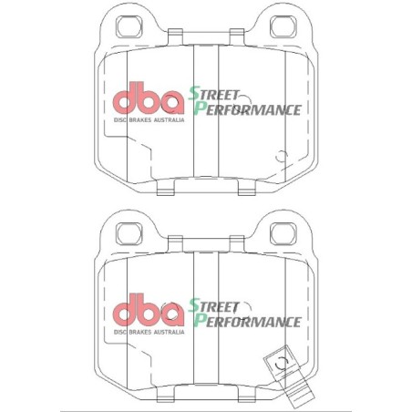 Kit de freinage arrière DBA Street Series T2 + plaquettes Street Performance Subaru Impreza WRX / STI Ø316 mm (2007-2012)