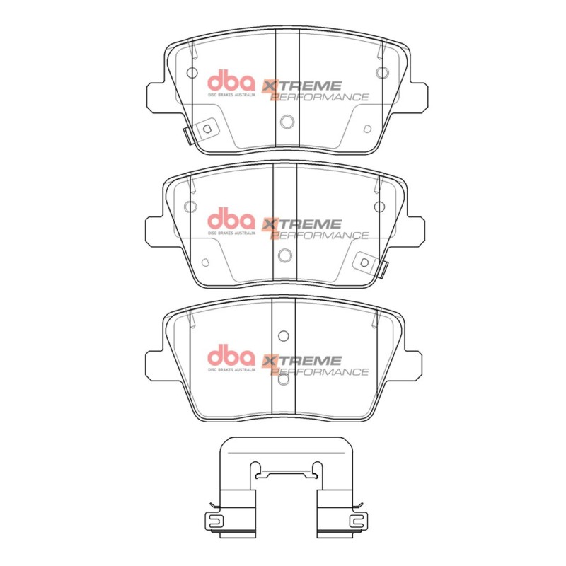 Kit de freinage arrière DBA 4000 Series T3 rainuré + plaquettes Xtreme Performance Hyundai i30 N 247/271/280 ch (2017+)