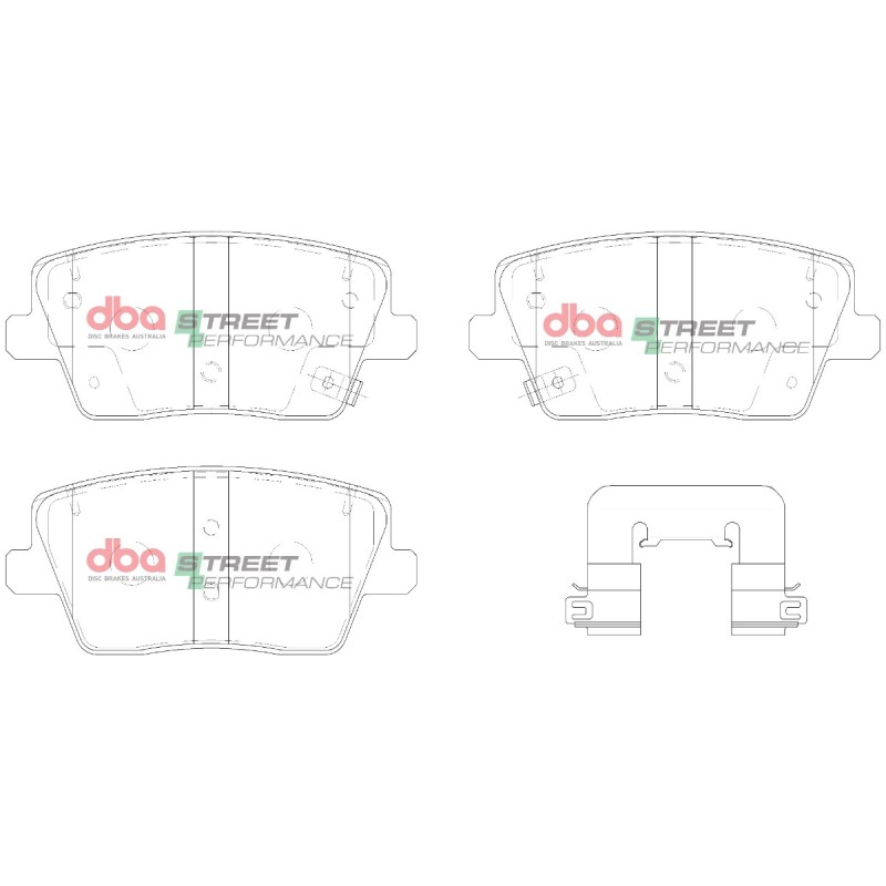 Kit de freinage arrière DBA Street Series T2 rainuré + plaquettes Street Performance Hyundai i30 N 247/271/280 ch (2017+)