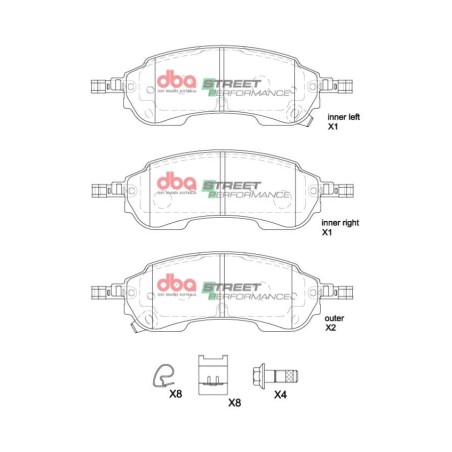 Kit de freinage arrière DBA Street Series T2 rainuré + plaquettes Street Performance Ford Ranger Raptor (2023+) 290 ch (2023+)