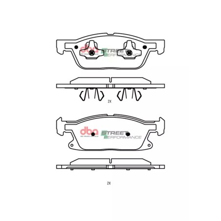 Kit de freinage avant DBA Street Series T2 rainuré + plaquettes Street Performance Ford Focus 4 ST 280 ch (2019+)