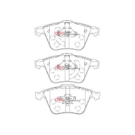 Kit de freinage avant DBA Street Series T2 rainuré + plaquettes Street Performance Ford Focus 2 ST 225 ch (2005-2011)