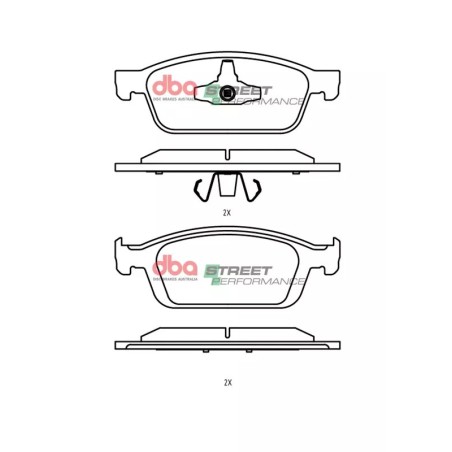 Kit de freinage avant DBA Street Series T2 rainuré + plaquettes Street Performance Ford Focus 3 ST 250 ch (2011-2018)