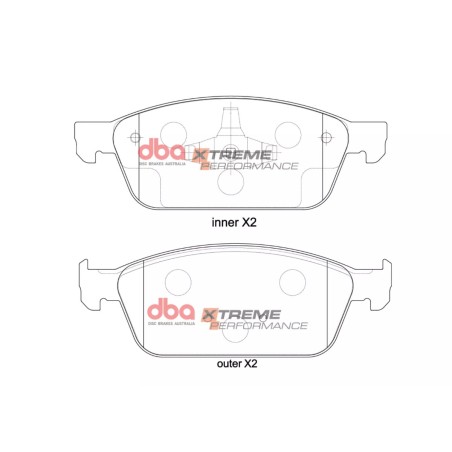 Kit de freinage avant DBA 4000 Series T3 rainuré + plaquettes Xtreme Performance Ford Focus 3 ST 250 ch (2011-2018)
