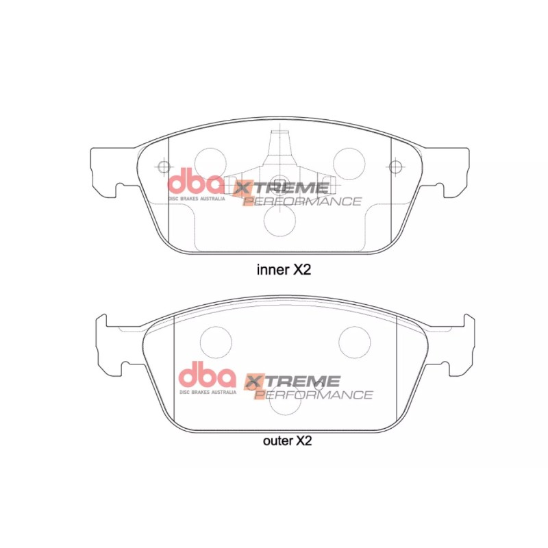 Kit de freinage avant DBA 4000 Series T3 rainuré + plaquettes Xtreme Performance Ford Focus 3 ST 250 ch (2011-2018)