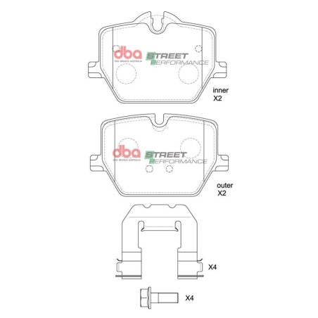 Kit de freinage arrière DBA Street Series T2 rainuré + plaquettes Street Performance Toyota GR Supra 258/335/435 ch (2019-2026)