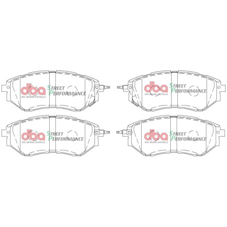 Kit de freinage avant DBA Street Series T2 + plaquettes Street Performance Subaru Levorg VM 170 ch (2015-2021)