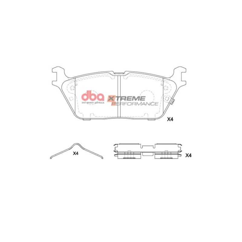 Kit de freinage arrière DBA 4000 Series T3 + plaquettes Xtreme Performance Dodge Ram 1500 305/395/702 ch (2019+)