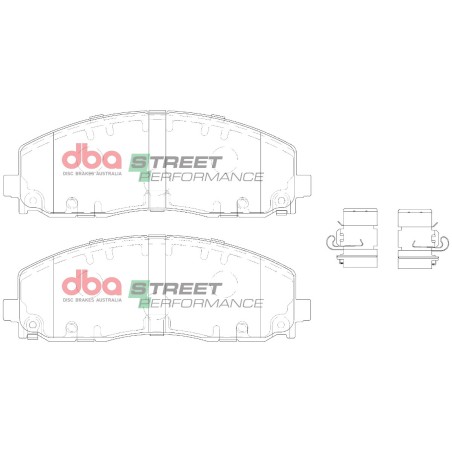 Kit de freinage avant DBA Street Series T2 + plaquettes Street Performance Jeep Gladiator (2019+)