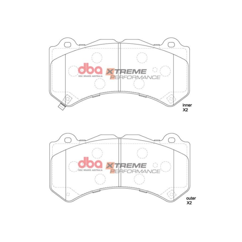 Kit de freinage avant DBA 5000 Series T3 bol noir + plaquettes Xtreme Performance Jeep Grand Cherokee 710 ch (2018+)
