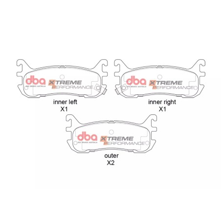Kit de freinage arrière DBA Street Series T2 + plaquettes Xtreme Performance Mazda MX-5 NB (1998-2005)