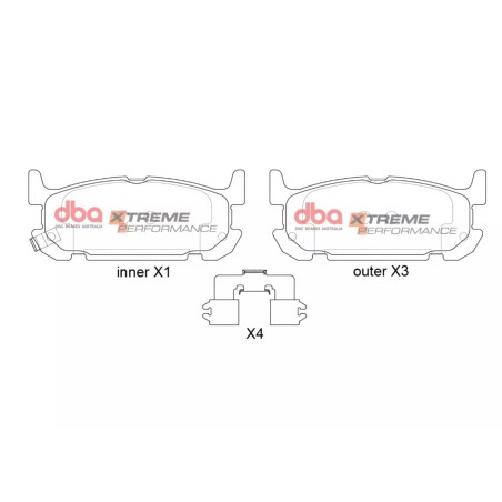 Kit de freinage arrière DBA 4000 Series T3 + plaquettes Xtreme Performance Mazda MX-5 NB (2001-2005)
