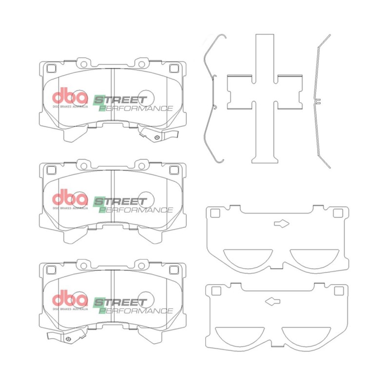 Kit de freinage avant DBA Street Series T2 + plaquettes Street Performance Toyota Land Cruiser 300 (2021+)