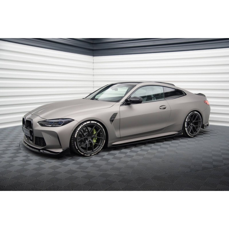 Kit carrosserie Maxton Design BMW M4 G82 (2021+) : lame avant, bas de caisse, lames arrière, becquet