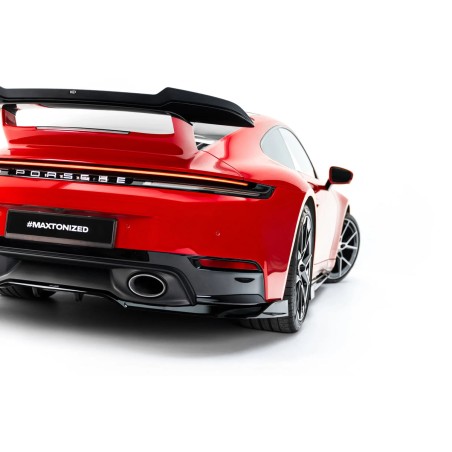 Kit carrosserie Maxton Design Porsche 911 Carrera Aero 992 restylée (2025+) : lame avant, bas de caisse, lame arrière, becquet