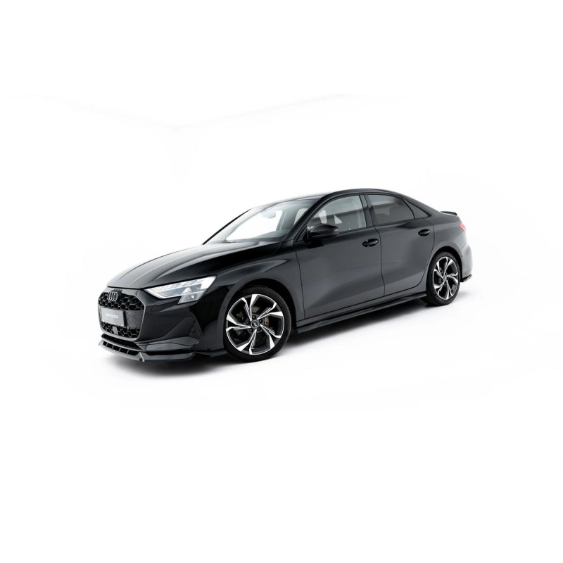 Kit carrosserie Maxton Design Audi A3 Berline 8Y restylée (2024+) : lame avant, bas de caisse, lame arrière, becquet