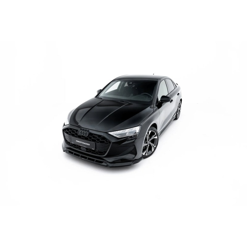 Kit carrosserie Maxton Design Audi A3 Berline 8Y restylée (2024+) : lame avant, bas de caisse, lame arrière, becquet