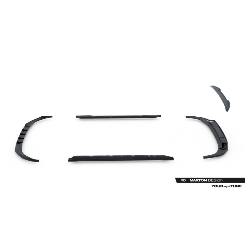Kit carrosserie Maxton Design Audi A3 Berline 8Y restylée (2024+) : lame avant, bas de caisse, lame arrière, becquet