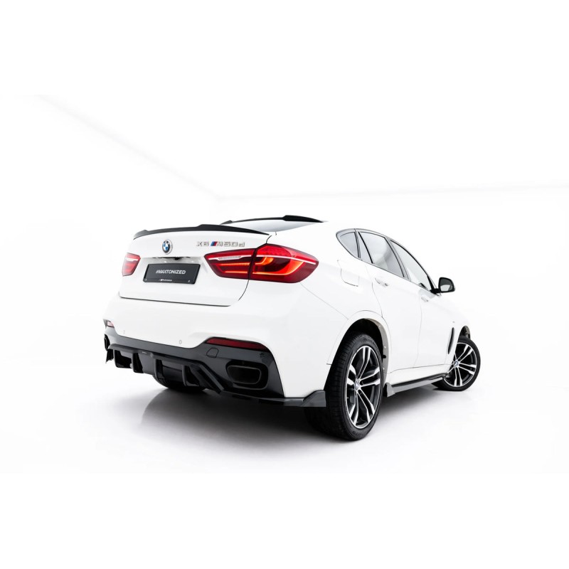 Kit carrosserie Maxton Design BMW X6 M-Pack F16 V.2 (2014-2019) : lame avant, bas de caisse, lame arrière, becquet