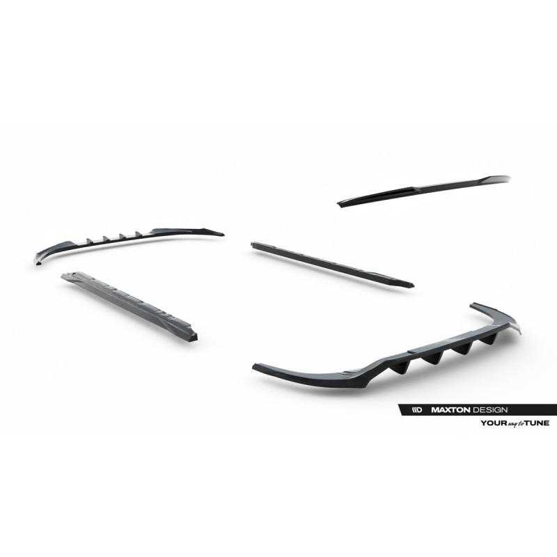 Kit carrosserie Maxton Design Audi A3 Berline 8Y restylée (2024+) : lame avant, bas de caisse, lame arrière, becquet