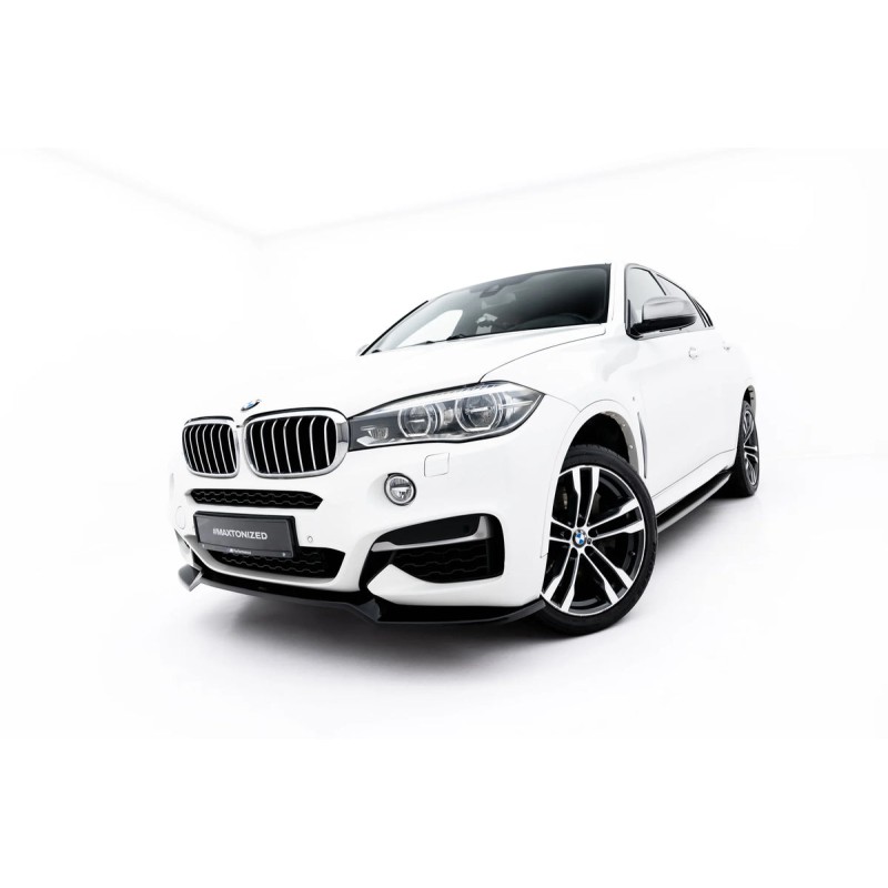 Kit carrosserie Maxton Design BMW X6 M-Pack F16 V.1 (2014-2019) : lame avant, bas de caisse, lames arrière, becquet
