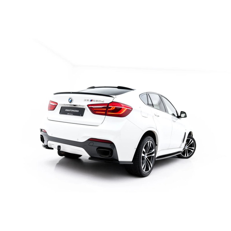 Kit carrosserie Maxton Design BMW X6 M-Pack F16 V.1 (2014-2019) : lame avant, bas de caisse, lames arrière, becquet