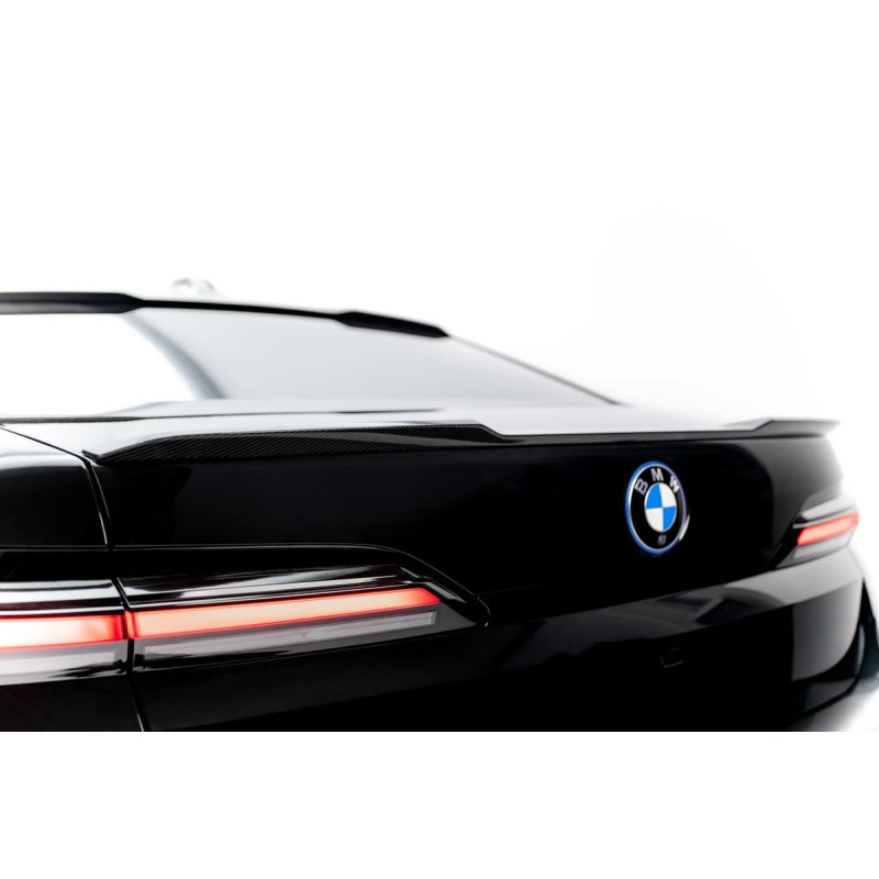 Kit carrosserie carbone Maxton Design BMW Série 7 / i7 M-Pack G70 (2022-2026) : lame avant, bas de caisse, lame arrière, becquet