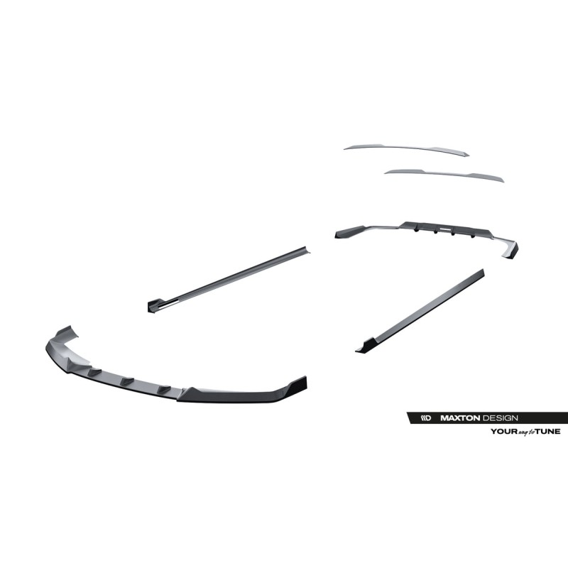 Kit carrosserie carbone Maxton Design BMW Série 7 / i7 M-Pack G70 (2022-2026) : lame avant, bas de caisse, lame arrière, becquet