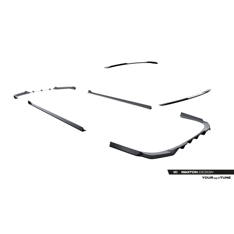 Kit carrosserie carbone Maxton Design BMW Série 7 / i7 M-Pack G70 (2022-2026) : lame avant, bas de caisse, lame arrière, becquet