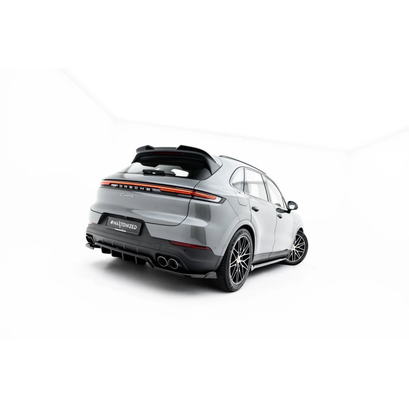 Kit carrosserie Maxton Design Porsche Cayenne SUV Mk3 restylée (2023+) : lame avant, bas de caisse, lame arrière, becquet