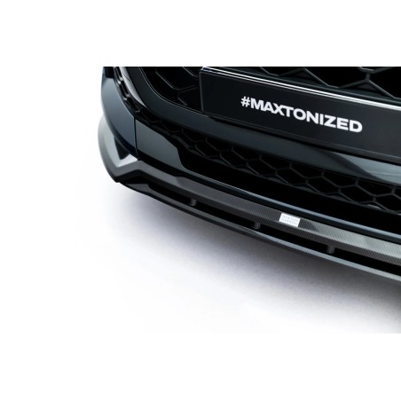 Kit carrosserie carbone Maxton Design Audi RSQ8 Mk1 restylée (2025+) : lame avant, bas de caisse, lame arrière, becquet