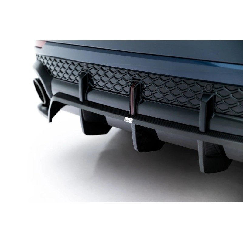 Kit carrosserie carbone Maxton Design Audi RSQ8 Mk1 restylée (2025+) : lame avant, bas de caisse, lame arrière, becquet