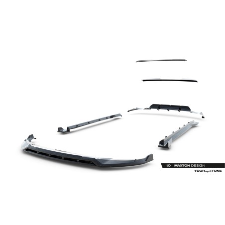 Kit carrosserie carbone Maxton Design Audi RSQ8 Mk1 restylée (2025+) : lame avant, bas de caisse, lame arrière, becquet